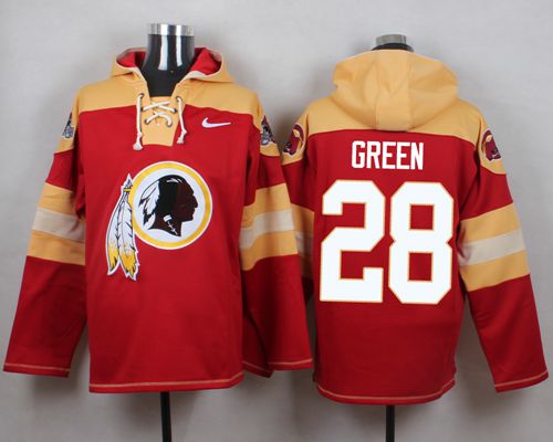 Nike Redskins #28 Darrell Green Burgundy Red Player Pullover NFL Hoodie - Click Image to Close